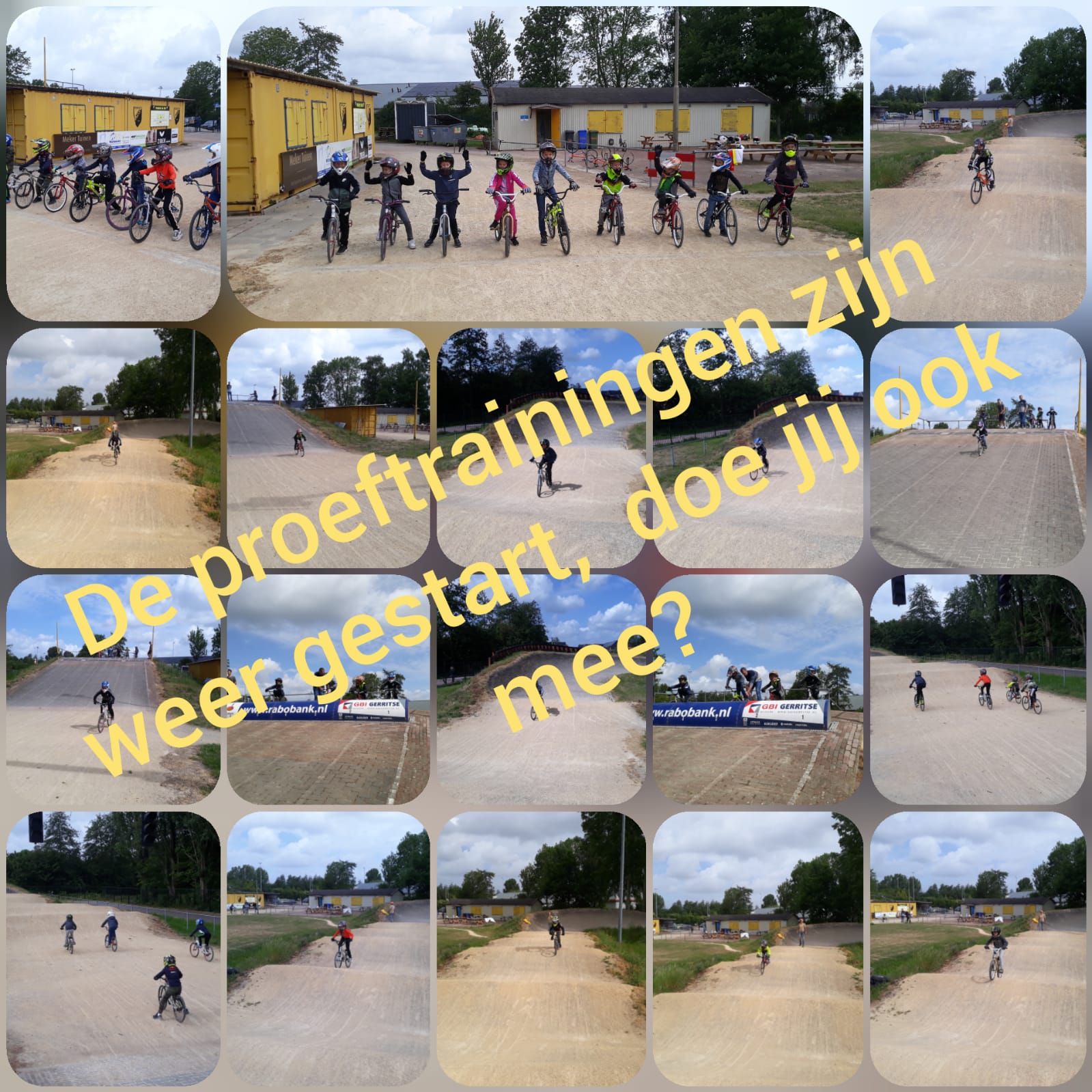 Proeftrainingen ook weer gestart