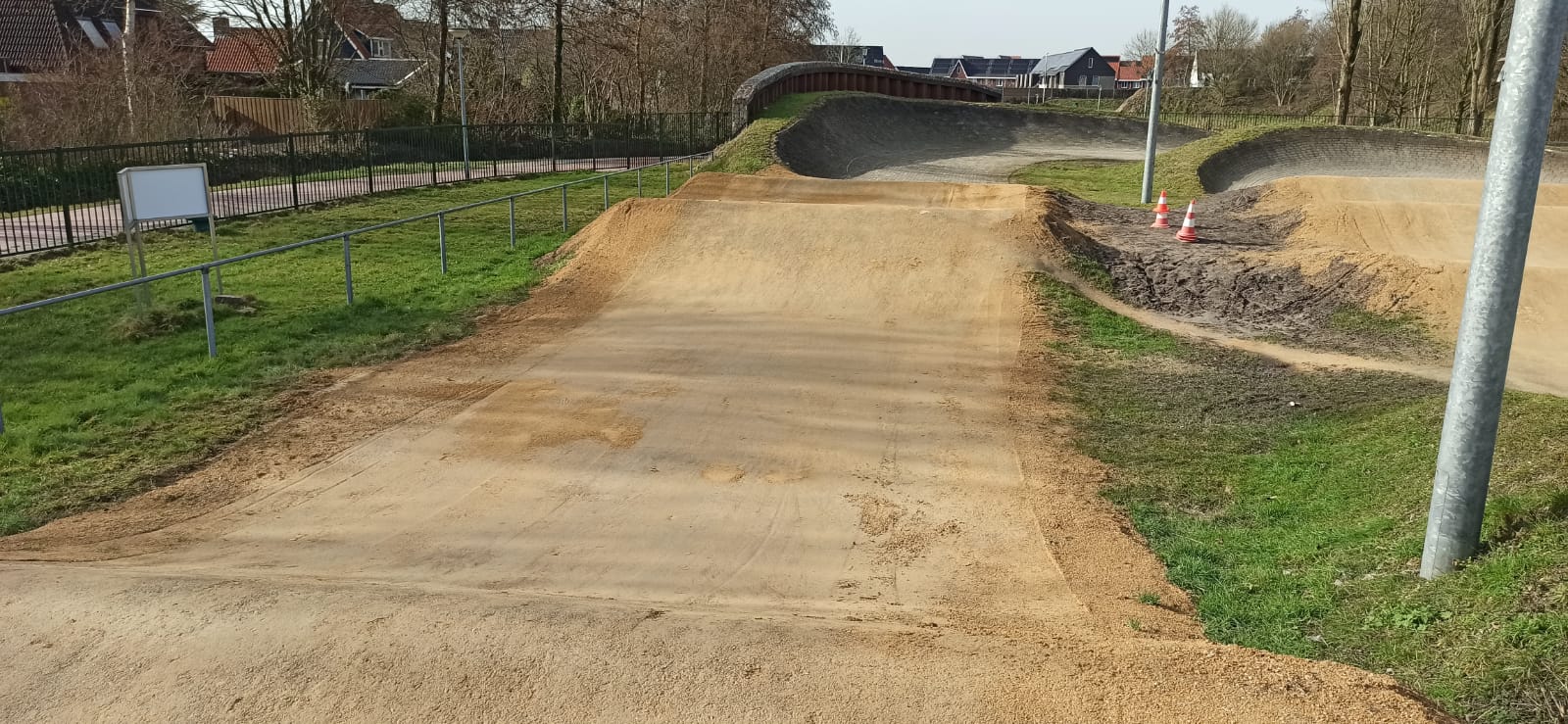 De baan lijkt wel een biljart laken